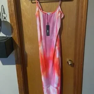 pink and orange dress fashion nova Nova Pink Fit & Flare Dress | Chic Spring Dress for Birthdays & Parties main image 0